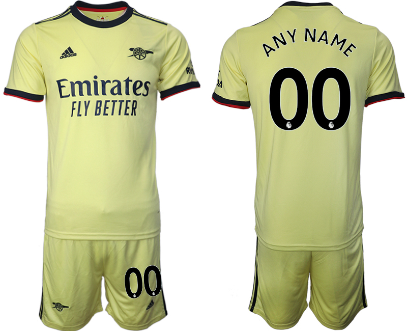 Men 2021-2022 Club Arsenal away yellow customized Soccer Jersey->customized soccer jersey->Custom Jersey